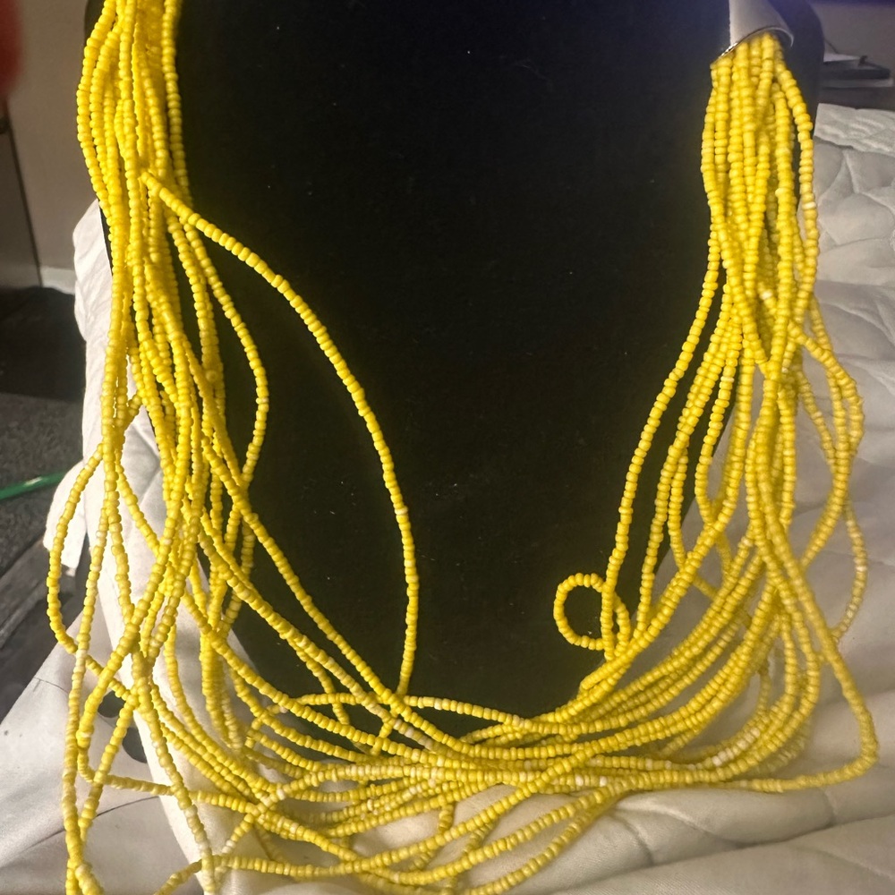 Yellow Beaded Necklace